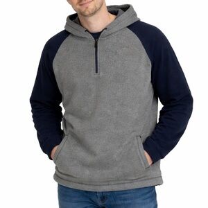 C&B Sport Croft & Barrow men’s Gray Black Fleece Hoodie Pullover XXL